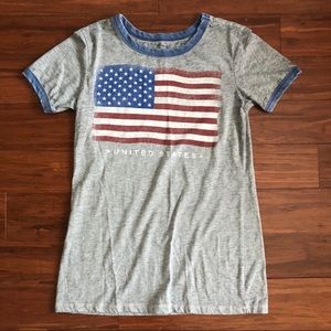 LOL Vintage Heathered USA Flag T-Shirt